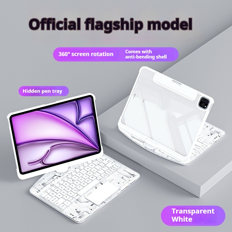 Transparent Rotating Keyboard For Air5 Protective Case Tablet PC