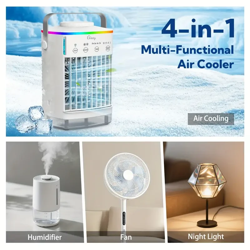 Compact USB-Powered Evaporative Cooler & Fan