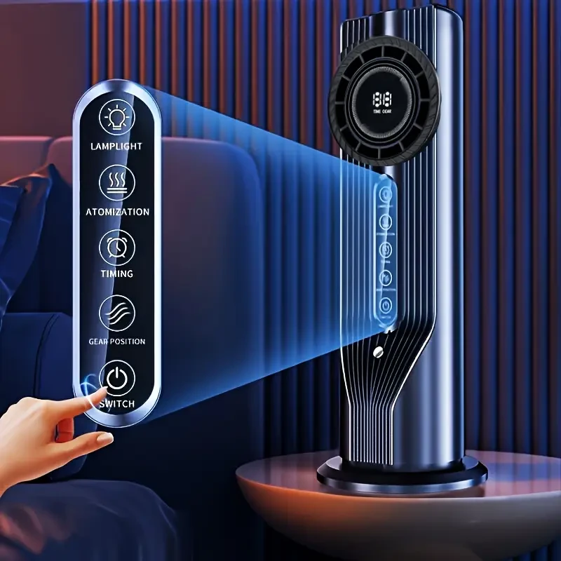 Portable USB Air Conditioner Fan with 6-Speed Settings