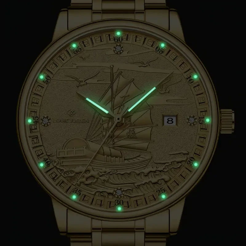 Golden Automatic Luxury Mens Mechanical Watch