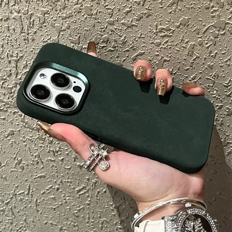 Leather Anti Drop Flannel Phone Case