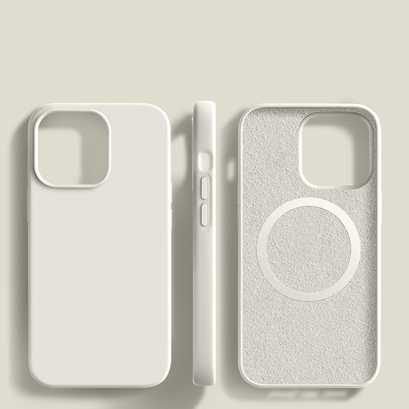 Liquid Silicone Phone Case Magnetic Skin-absorbing Protective Cover