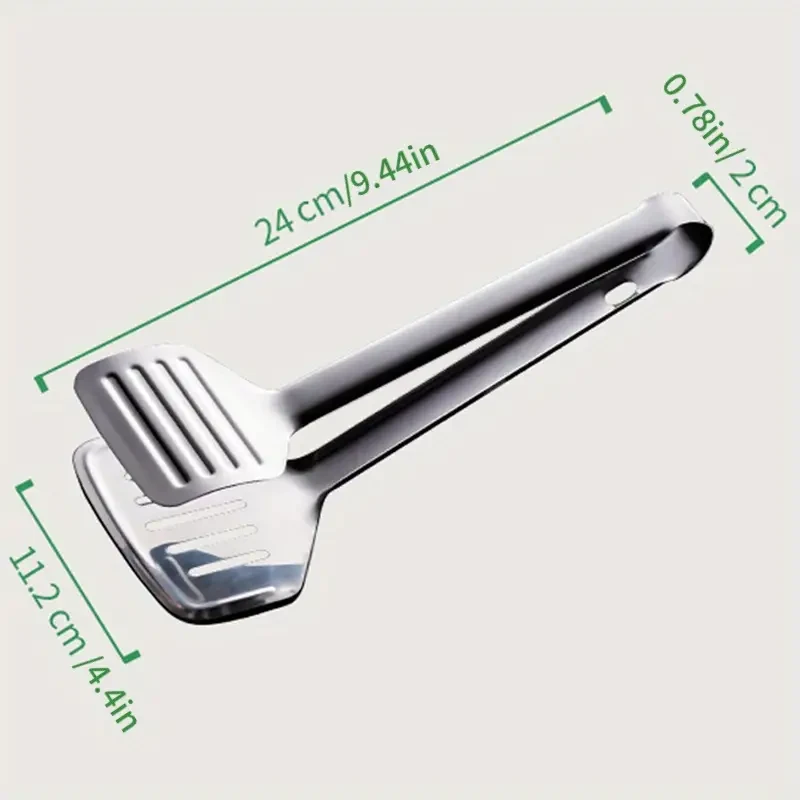 Stainless Steel Fish Spatula - Metal BBQ Tongs and Steak Clip