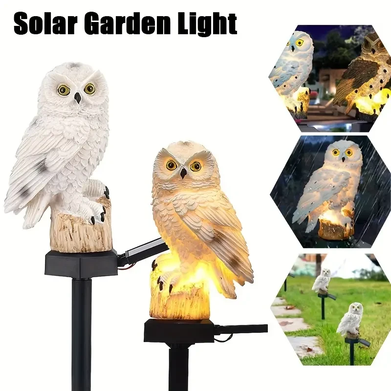 Solar-Powered Owl Garden Light - LED Lawn Lamp for Outdoor Decor