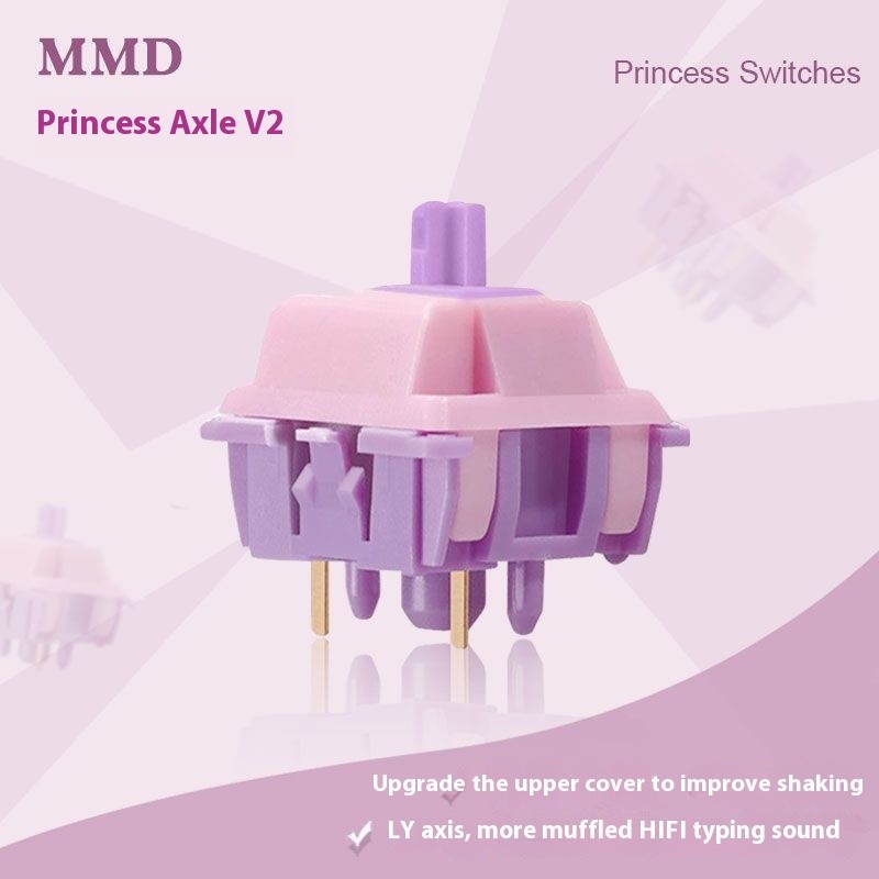 Princess Axis Linear Paragraph Double Band Spring Mechanical Keyboard Shaft Body Customized Accessories