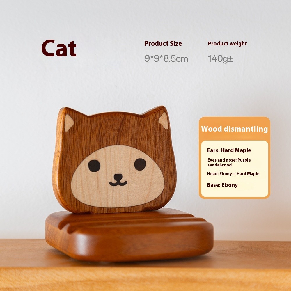 Creative Bunny Tatami Wooden Mobile Phone Stand