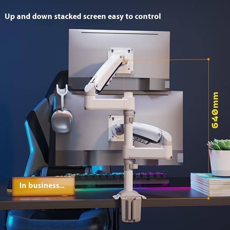 Computer Dual Screen Monitor Smart Desktop Up And Down Lifting Display Rack