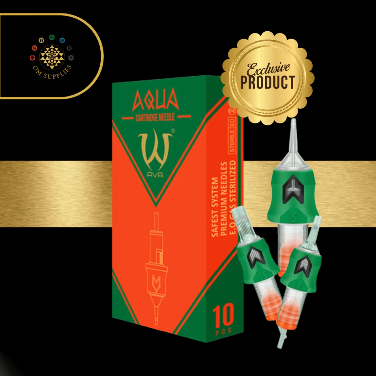 AVA AQUA Needle Cartridges  Curved Magnum  10pc per box