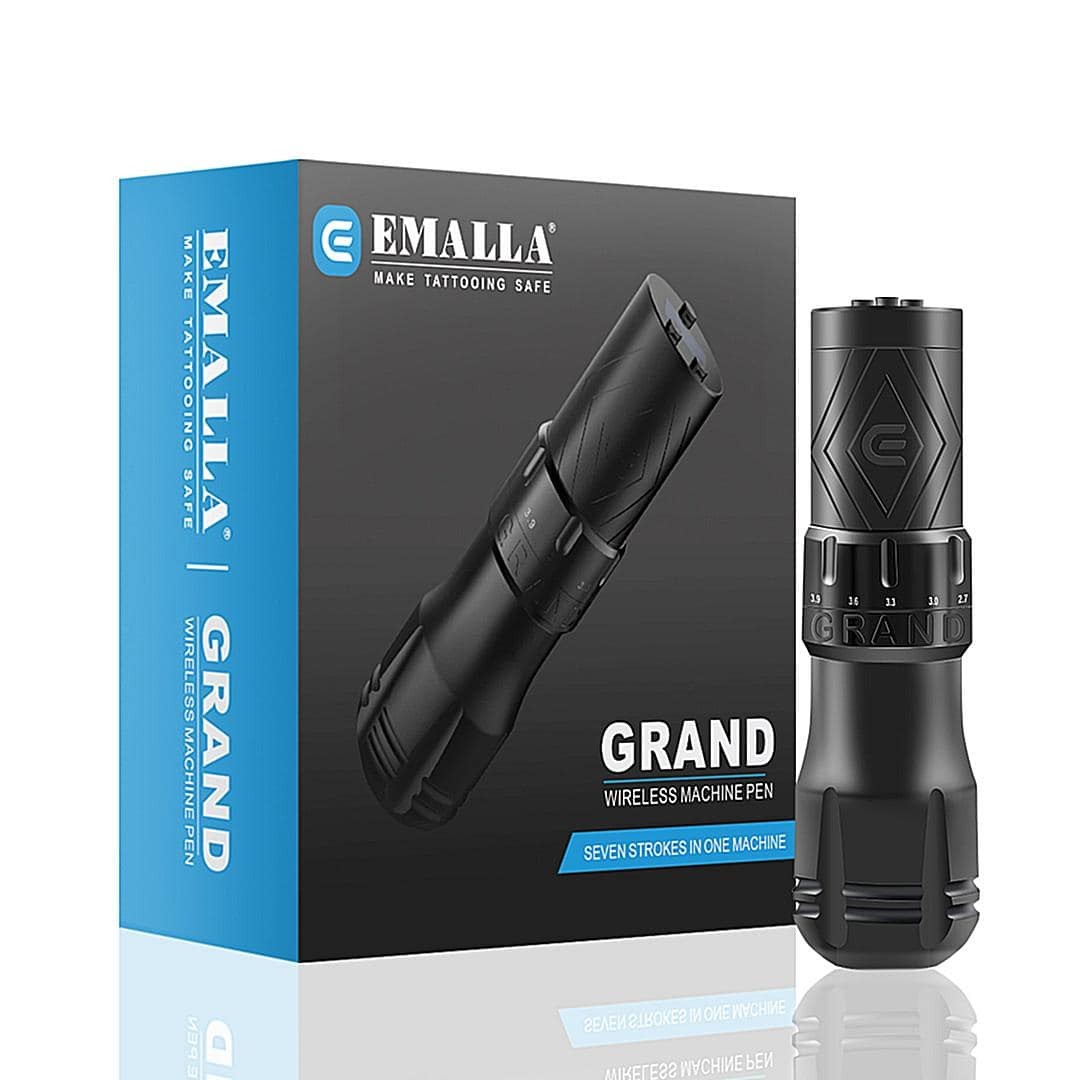 EMALLA GRAND Wireless Tattoo Pen Machine + 2 Batteries