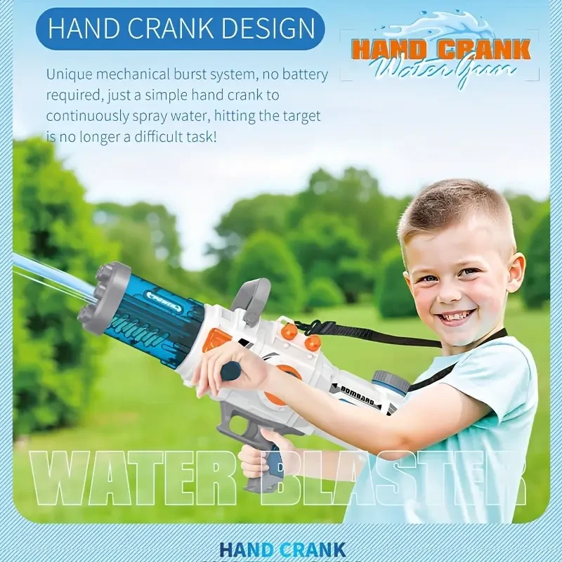Extra Long Hand Crank Water Gun