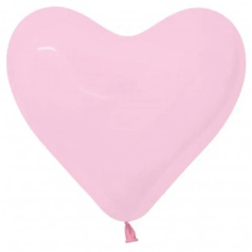 28cm Hearts Fashion Pink Latex Balloons - Pack of 12