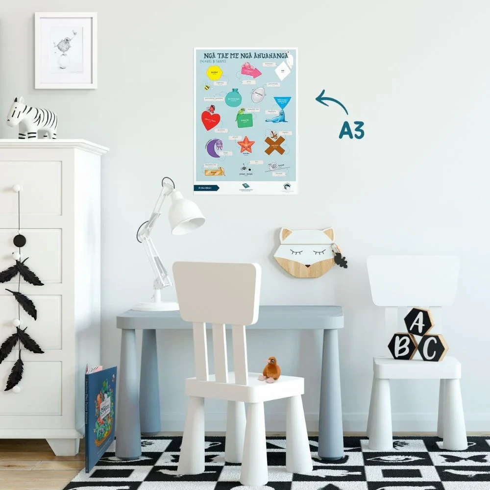 Poster A3 - Colours & Shapes - Te Reo Mori