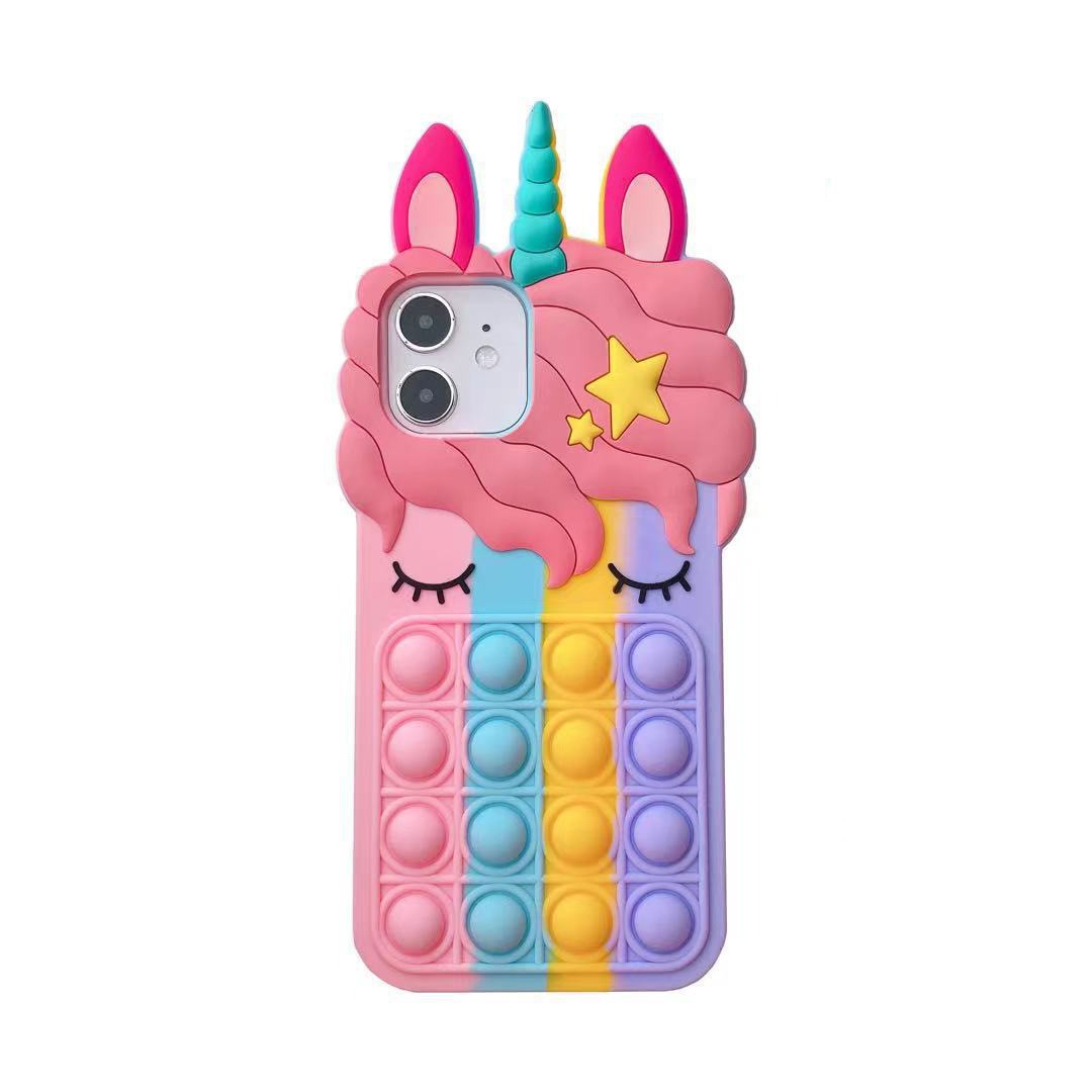 Cartoon Bubble Eyelashes Animal Multi-model Silicone Phone Case