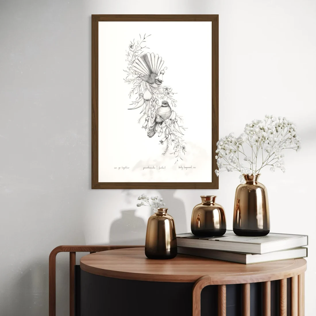 Print - We Go Together - Pwakawaka