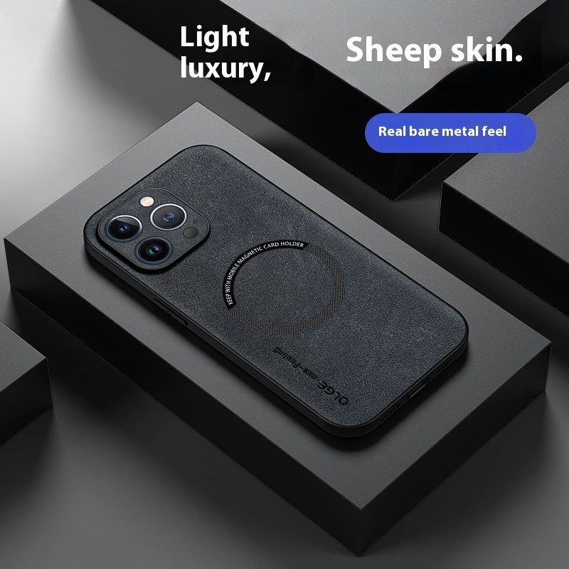 Magnetic Sheepskin All-inclusive Drop-resistant Business Phone Case