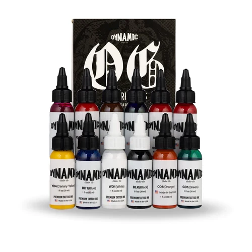 Dynamic OG Tattoo Ink 12 Colour Set  1 oz