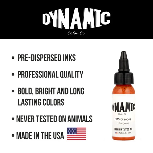 Dynamic Tattoo Ink Orange  1 oz
