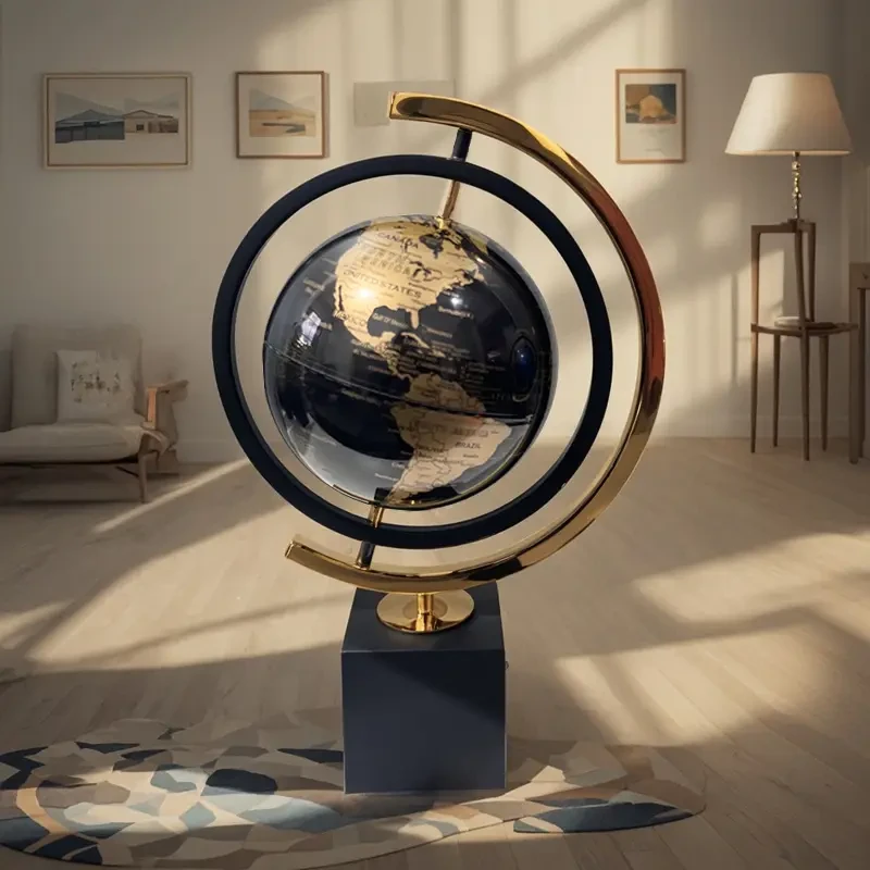 Rotating Globe with Modern Design