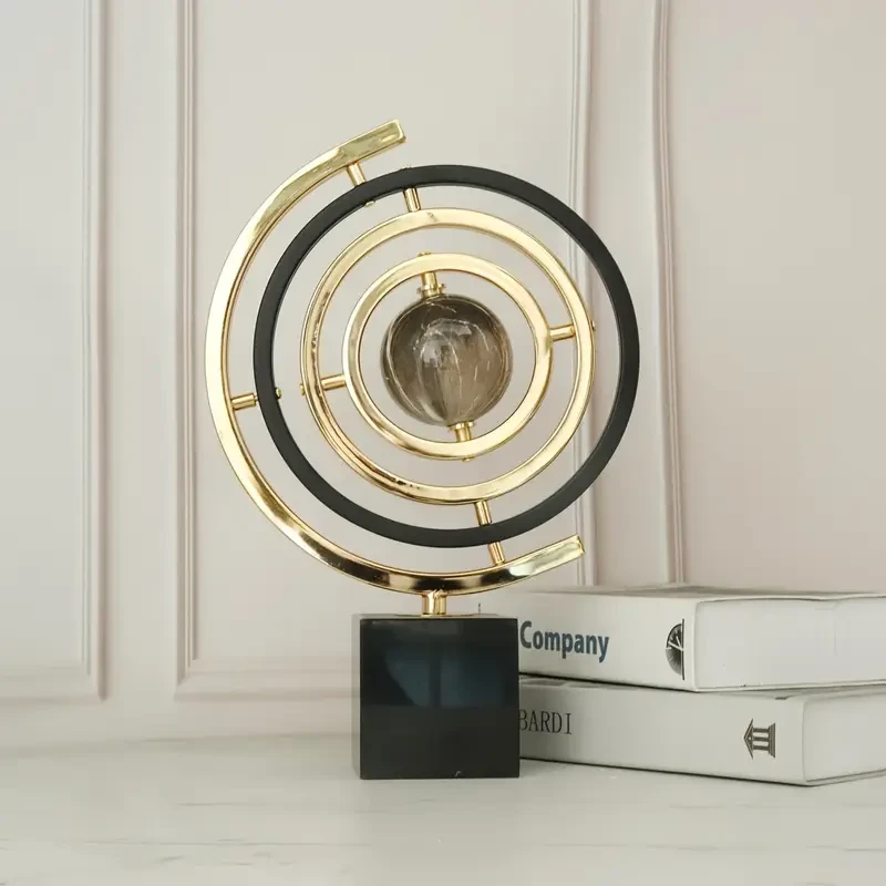 360 Rotating Modern Globe Sculpture