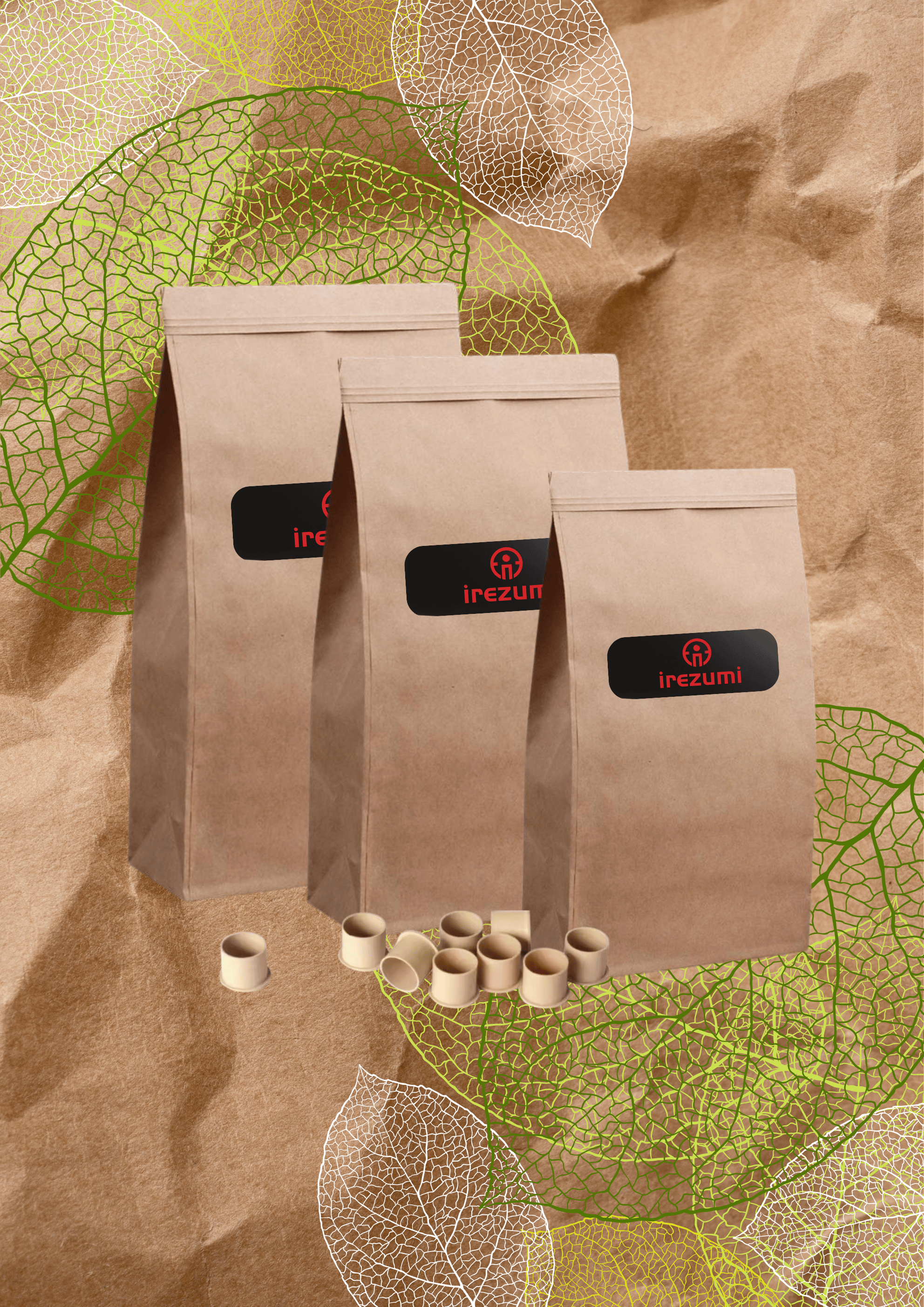 Biodegradable Ink Cups with Base by irezumi