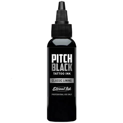 Pitch Black Lining Eternal Tattoo Ink  1oz