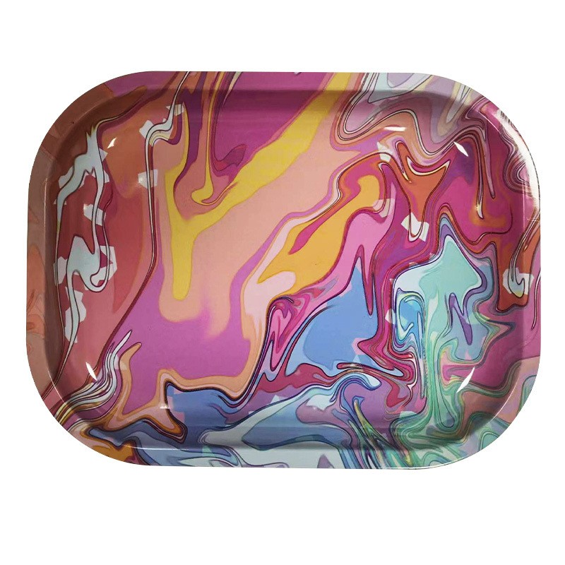 Tinplate Roll Cigarrette Tray Wake Up Grass Tray Storage Operating Panel