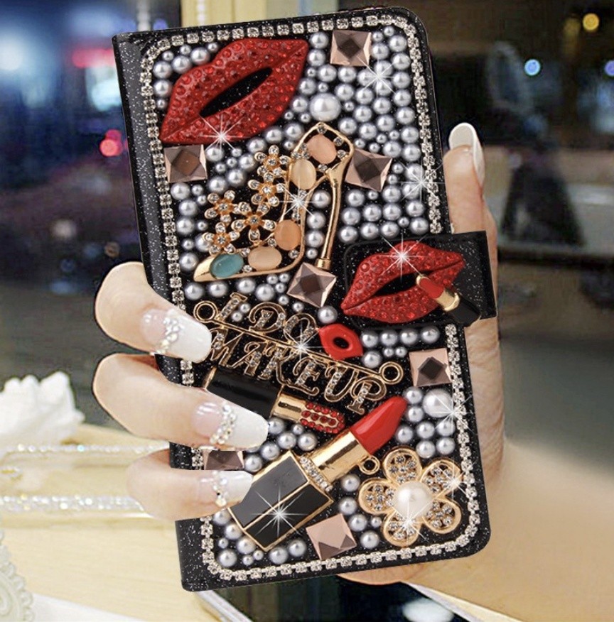 Leather Case For Phone Case All-inclusive Rhinestone