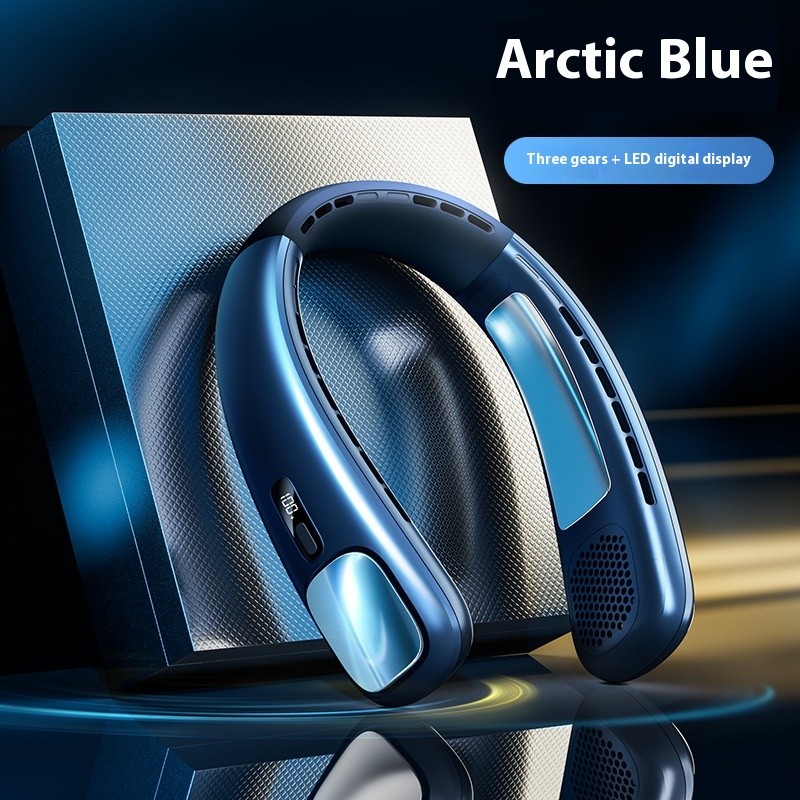 Usb Rechargeable Long Endurance Mute Leaf-free Halter Little Fan Portable Outdoor