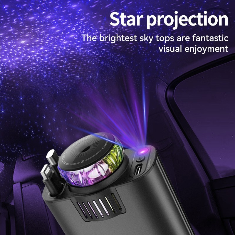 Multifunctional Purple Light Car Phone Charger