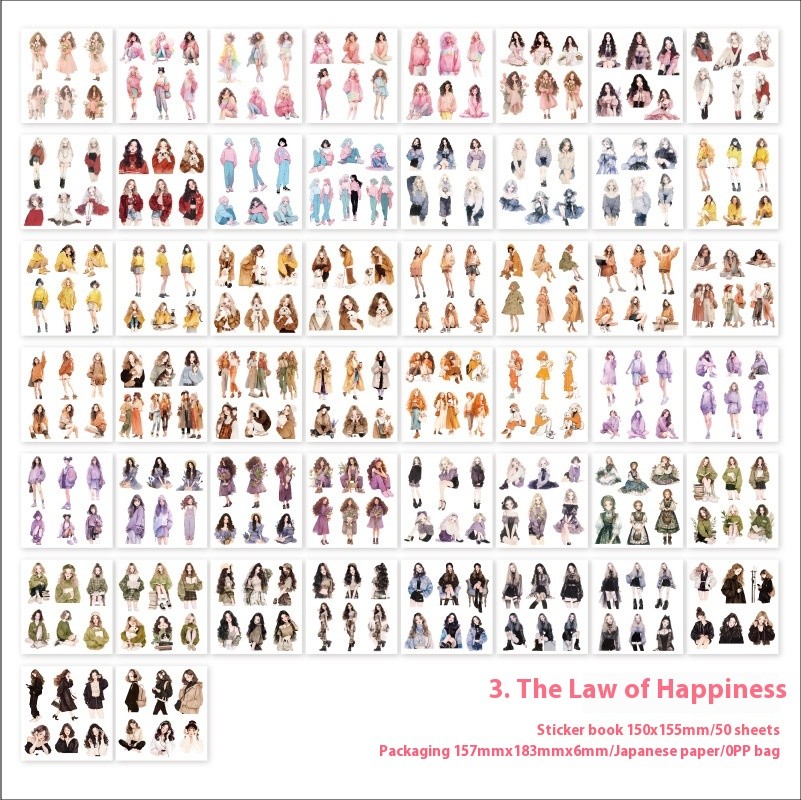 Human Flavor Series Japanese Paper Sticker Book