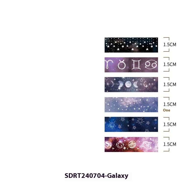 Starry Sky Slice Mysterious Star Moon SUNFLOWER Diy Popular Fireworks Tape