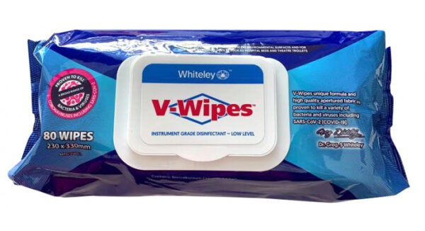 Whiteley V-Wipes 230mmx330mm  Pack of 80 Wipes