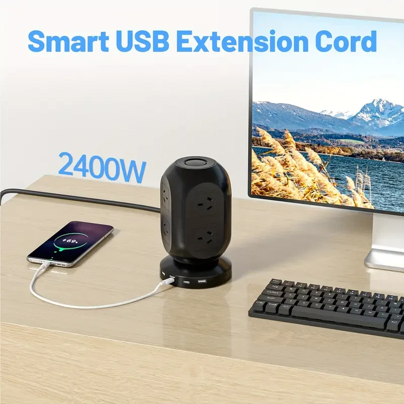 12-in-1 Tower Surge Protector Power Strip