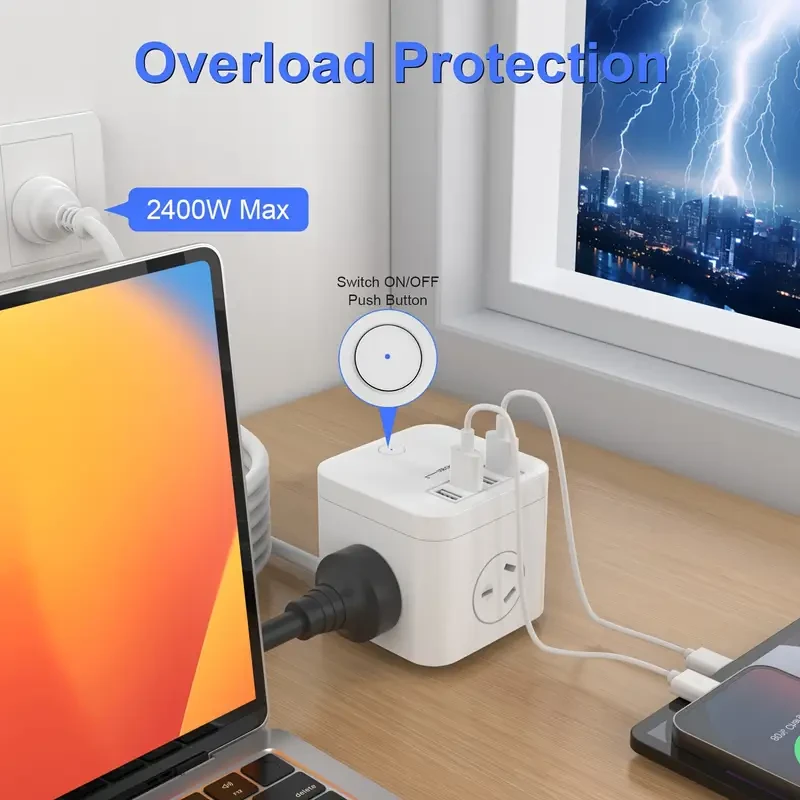 Power Strip Cube - 3 AC Outlets