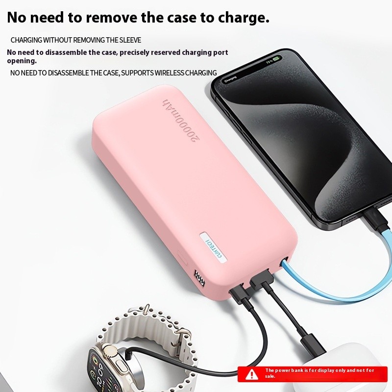 Electric Energy Block 20000 MA Silicone Protective Cover Power Bank