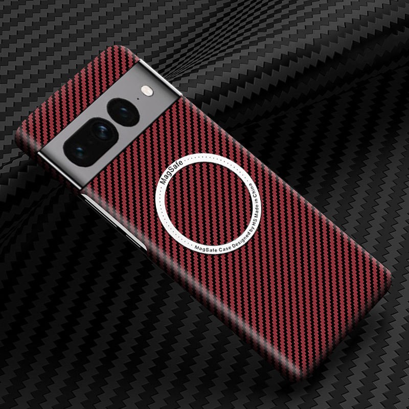 Magnetic Phone Case Wireless Charger PC Carbon Fiber Pattern