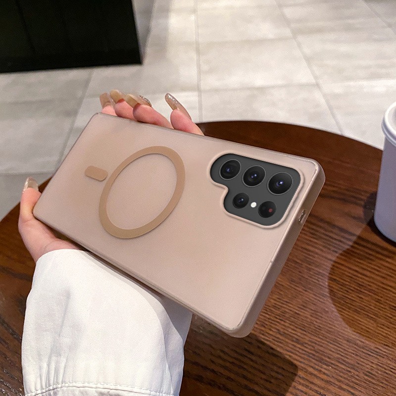 Frosted Pc Hard Shell Ice Fog Drop-resistant Magnetic Phone Case