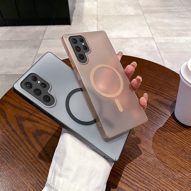 Frosted Pc Hard Shell Ice Fog Drop-resistant Magnetic Phone Case