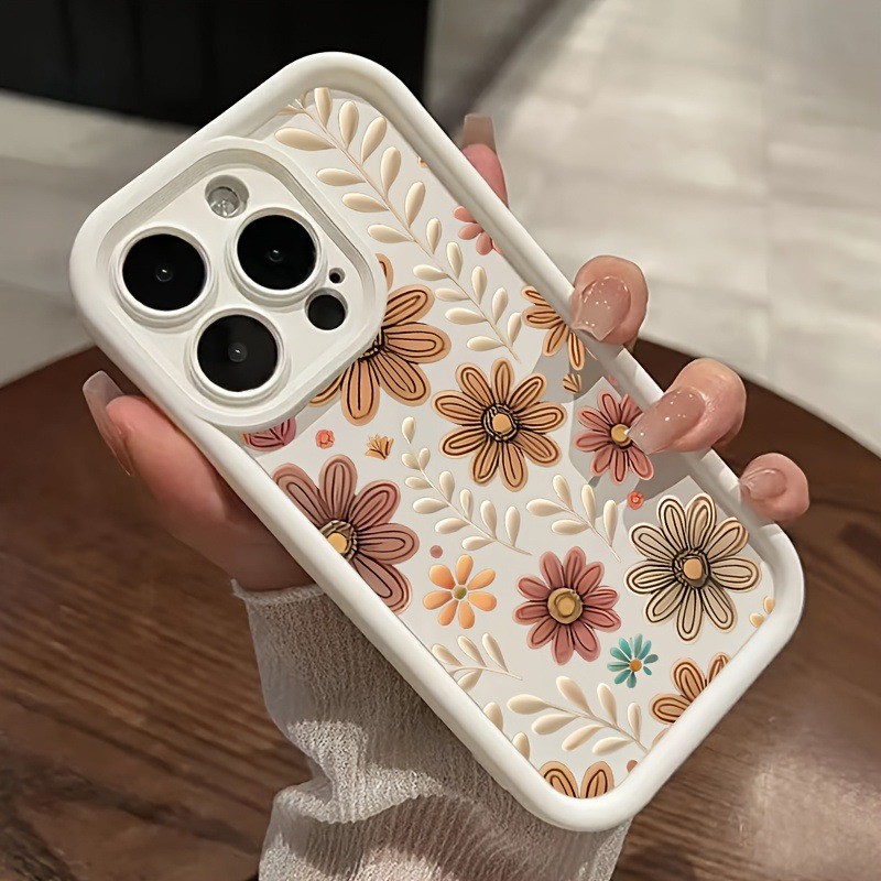 Ladder Phone Case Classic Flower Design Drop-resistant