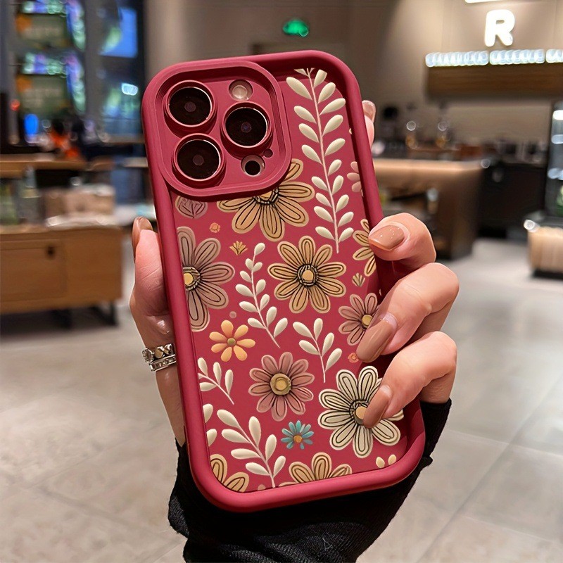 Ladder Phone Case Classic Flower Design Drop-resistant