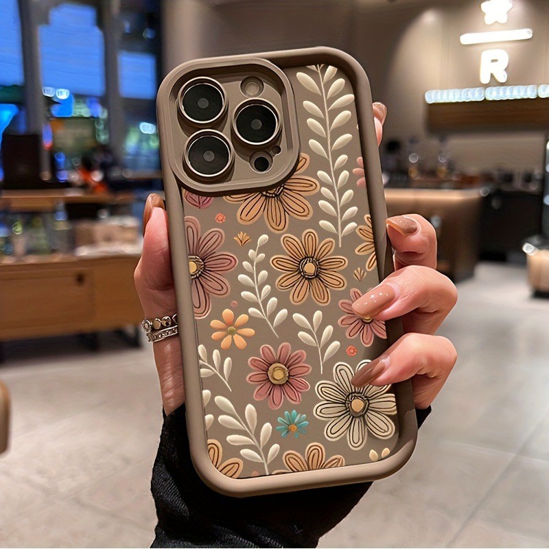Ladder Phone Case Classic Flower Design Drop-resistant
