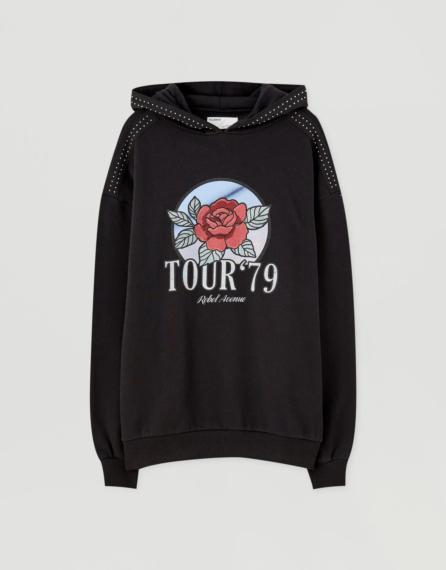 Black Sweatshirt With Roses