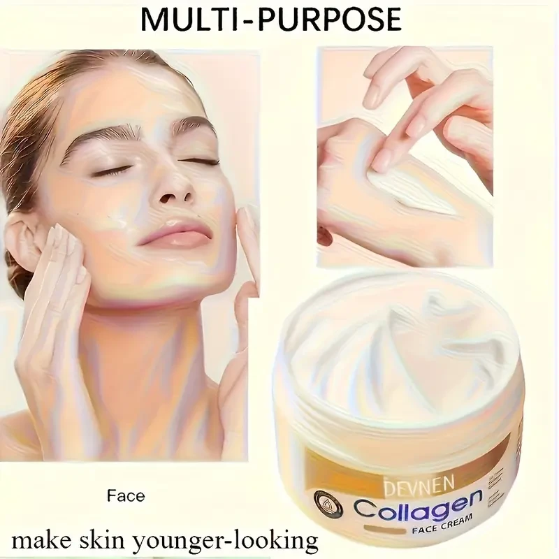 DEVNEN Collagen Face Cream - Hydrating & Light Beige-Enhancing with Hyaluronic Acid