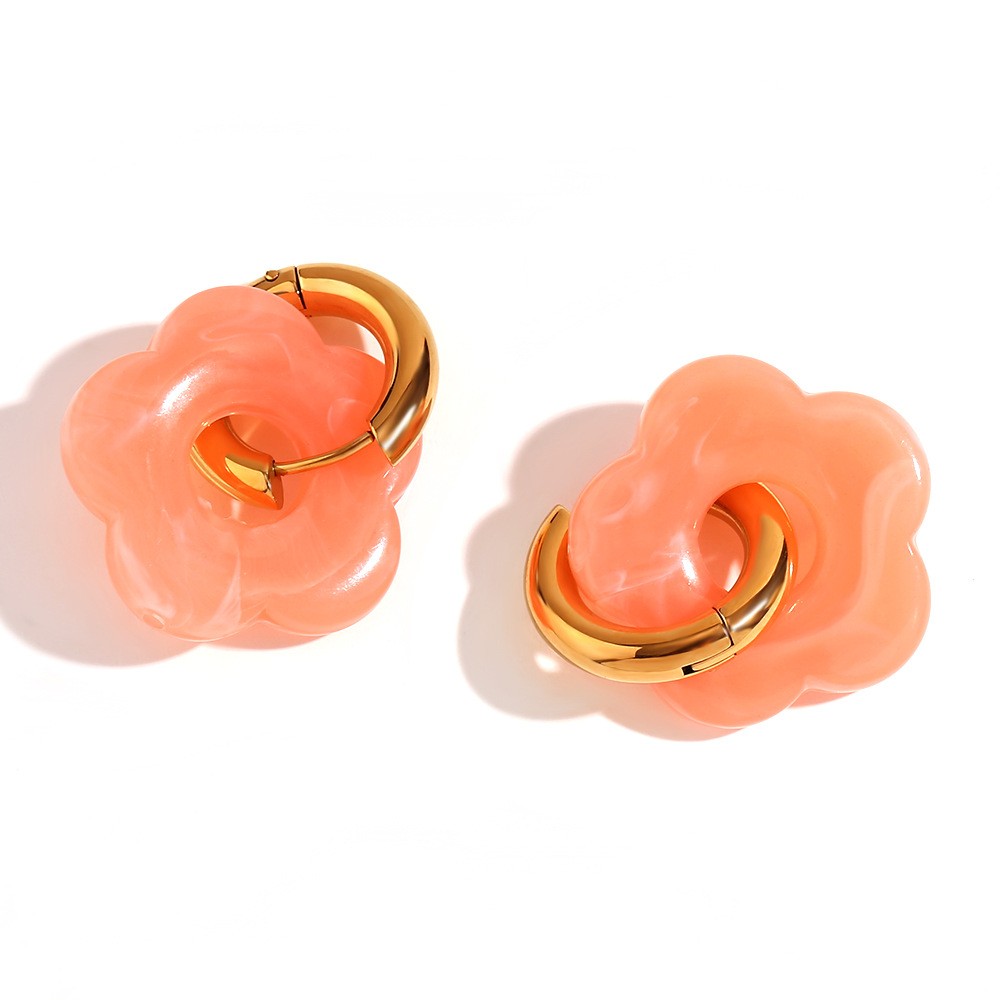 Colorful Flowers Ear Ring Minimalism Earrings Ornament