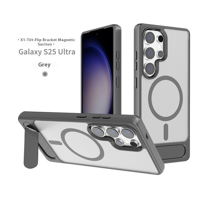 Applicable To S25ultra Magnetic Suction Phone Case Magsafe Oblique Turning Bracket