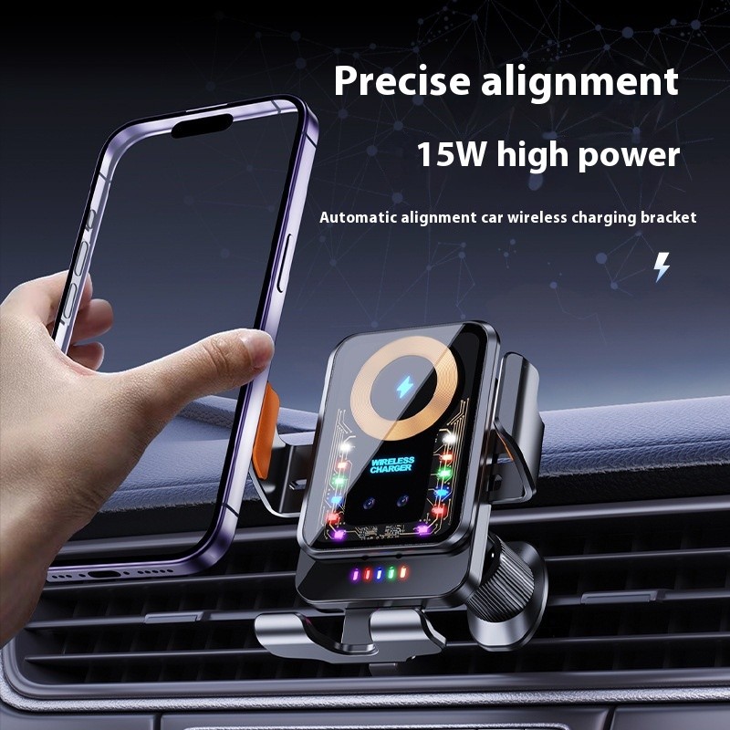 Car Wireless Charging Stand Fast Charge 15W High Power Automobile Phone Holder Gravity
