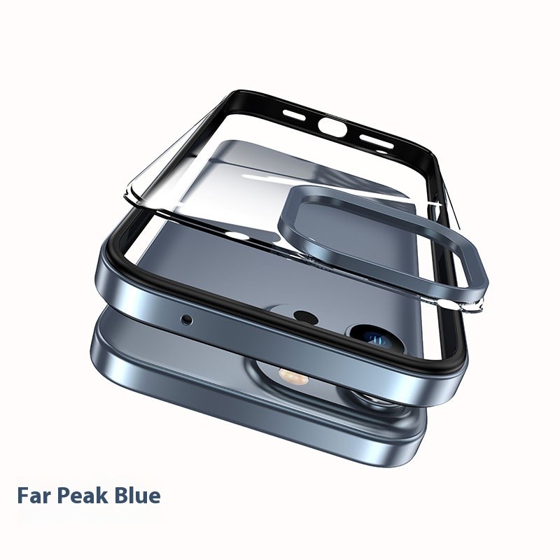 Metal Border Shell HD Transparent Flexible Glue Heat Dissipation Drop-resistant All-inclusive Shell Phone Case