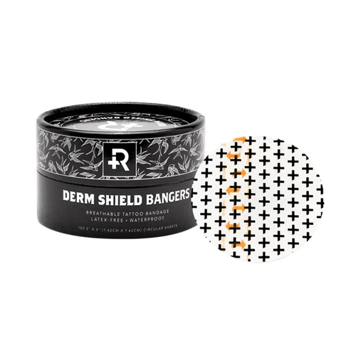 Recovery Derm Shield Bangers  3 Round Tattoo Bandages (Tub of 100)