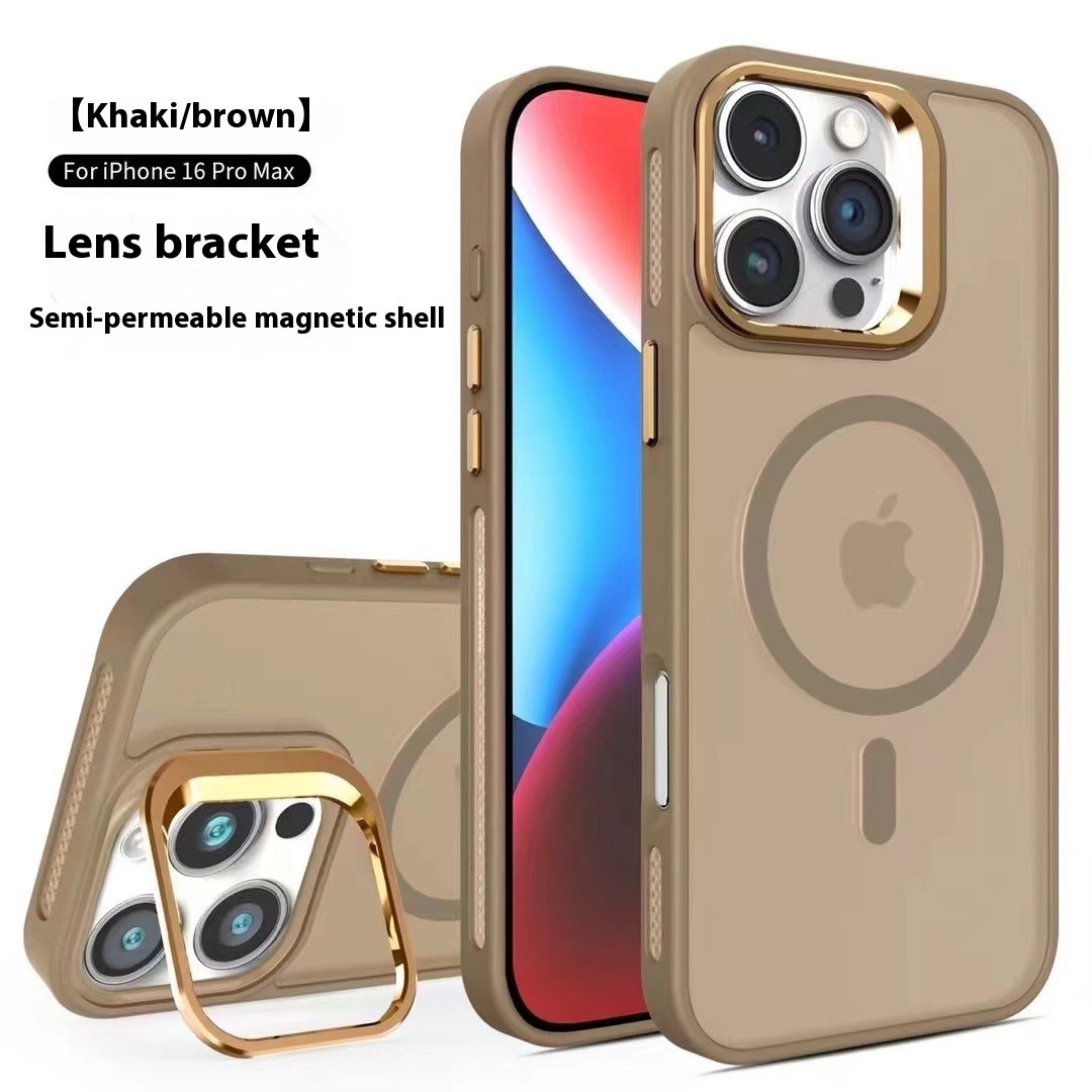 New Lens Cover Bracket Magnetic Phone Case