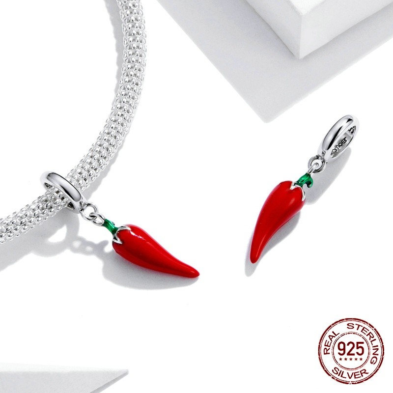 Korean Style Pepper S925 Sterling Silver Pendant